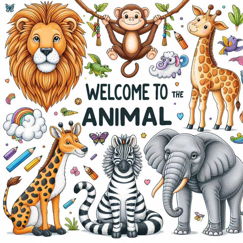 Animal Coloring Book – Printable PDF for Kids & Adults