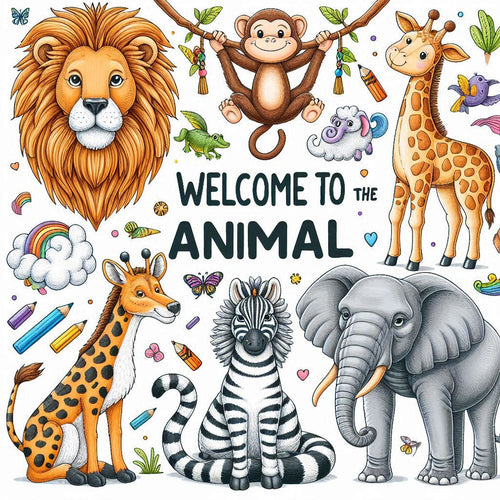 Animal Coloring Book – Printable PDF for Kids & Adults