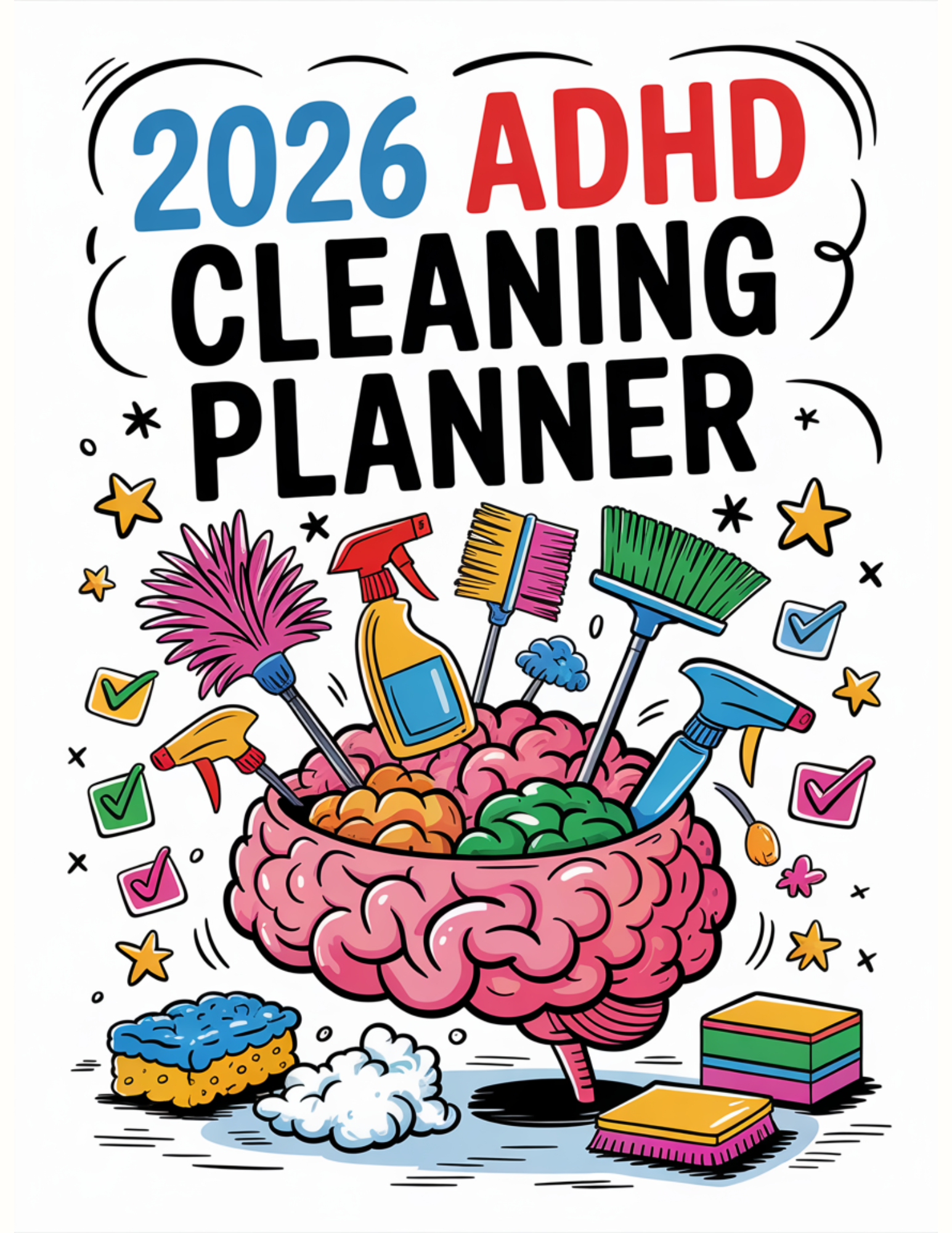 2026 ADHD Cleaning Planner – Printable & Editable PDF for Organized Home